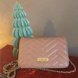 BEBE Pink Quilted Crossbody Bag